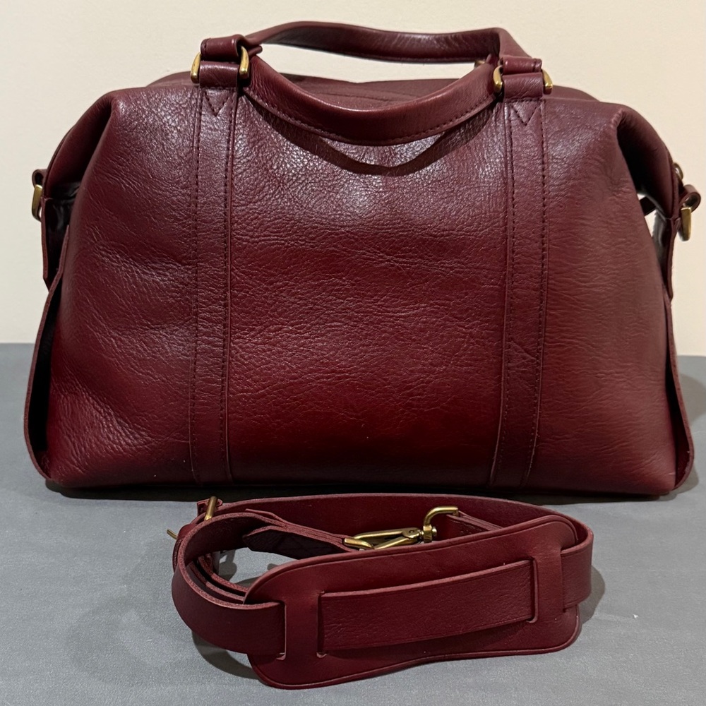 Madewell Glasgow Satchel in Mahogany
